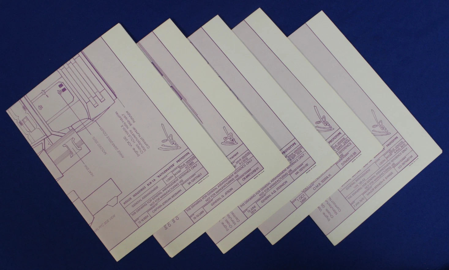 FASA Corporation Battletech Technical Blueprints Complete Set