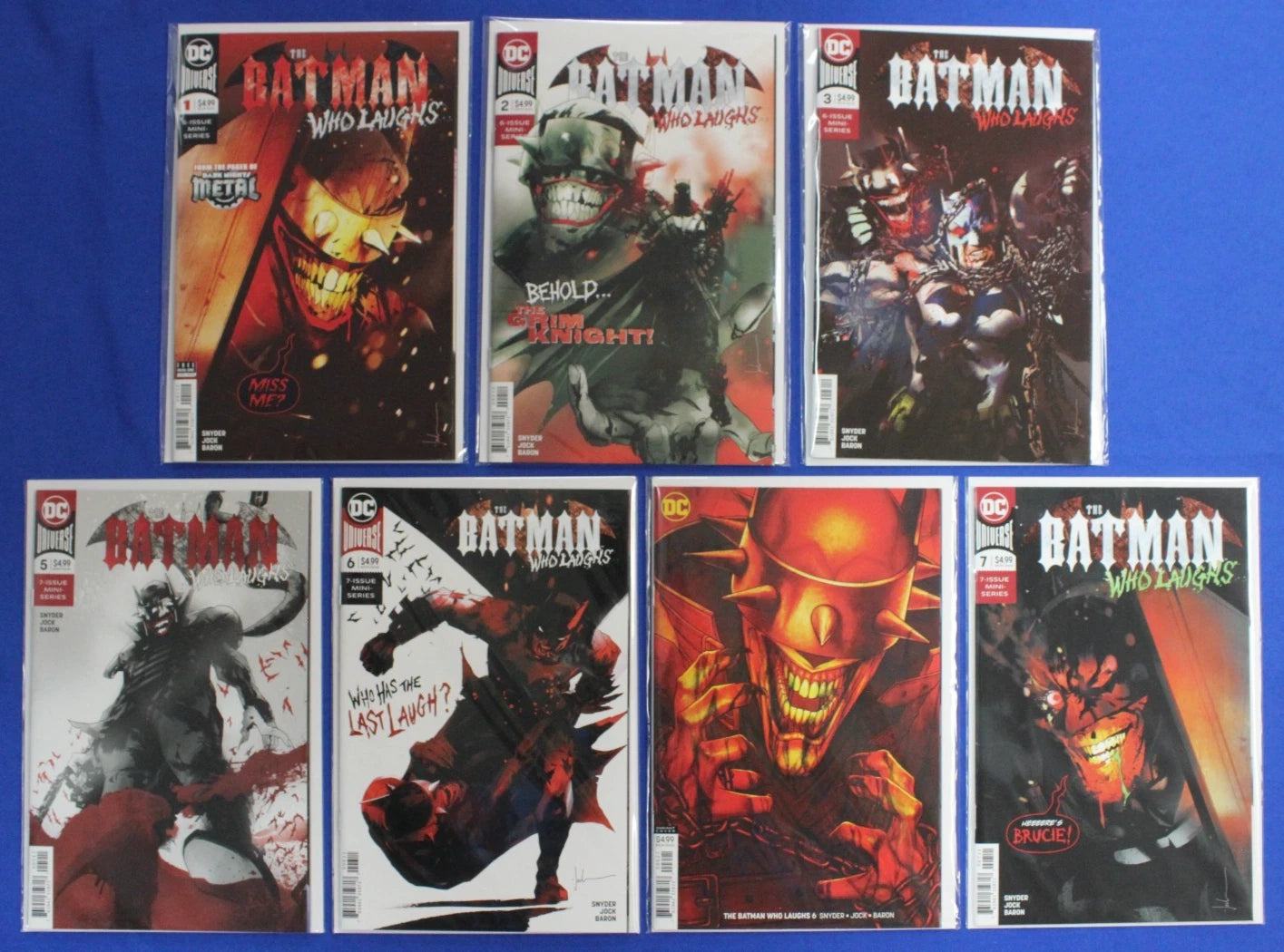The Batman Who Laughs #1-7 Near Complete Set (Missing #4) VF/NM