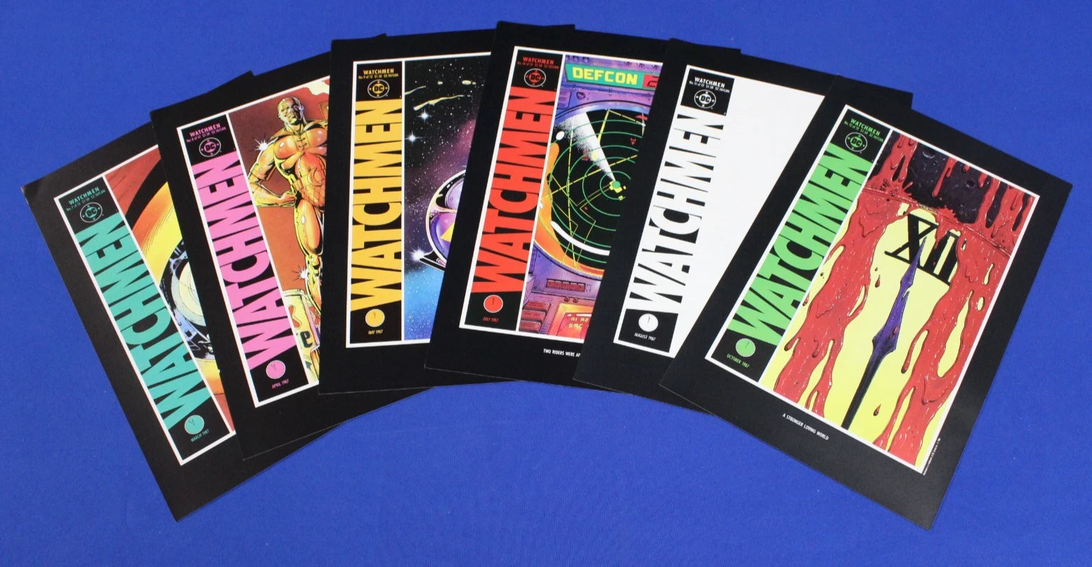DC 1988 Watchmen Art Portfolio American & French Covers + Promotional Posters