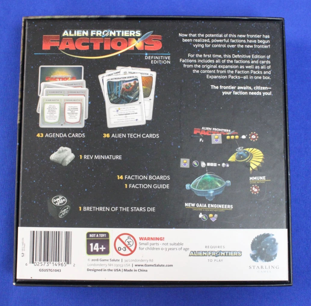 Alien Frontiers Factions Expansion Complete in Box