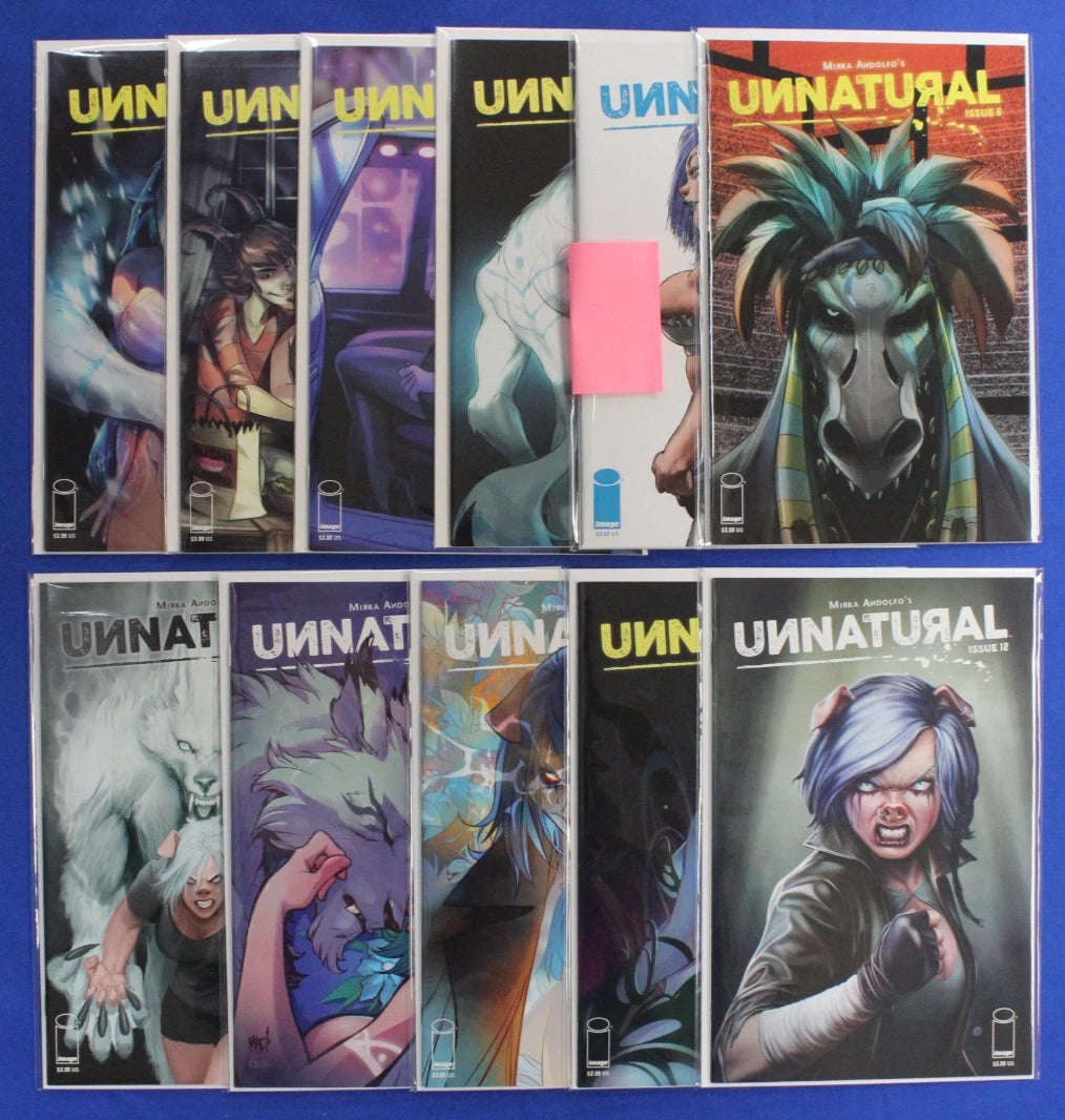 Unnatural #1-12 Near Complete Set (Missing #9) w/ Variants VF-VF/NM