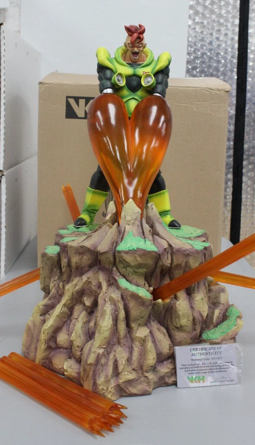 VKH Dragon Ball Z Android 16 Hell Flash Figure Statue (Missing AC Adaptor) RARE