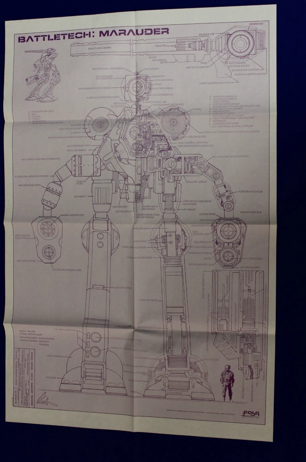 FASA Corporation Battletech Technical Blueprints Complete Set
