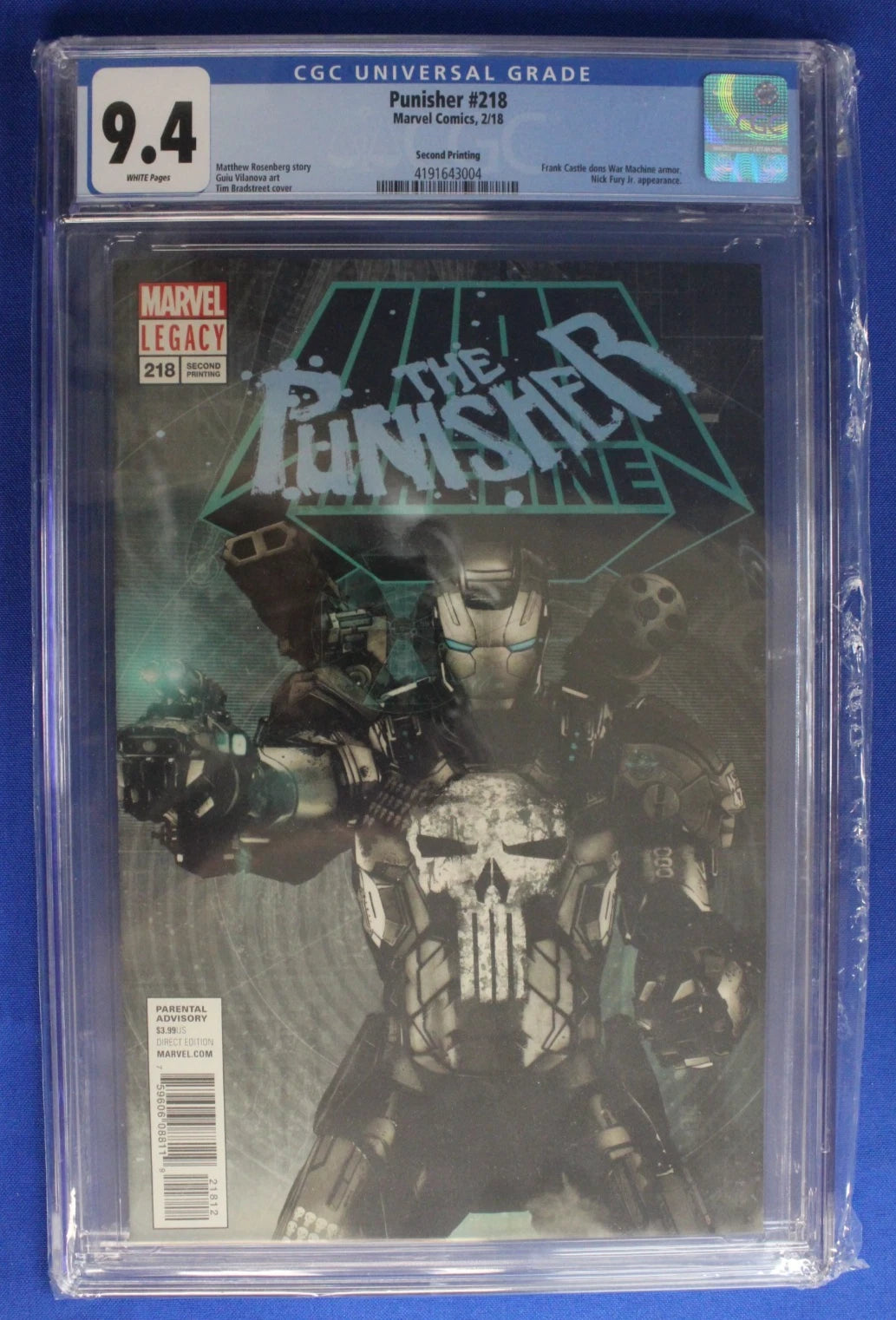The Punisher #218 2nd Print Tim Bradstreet Variant CGC 9.4 NM
