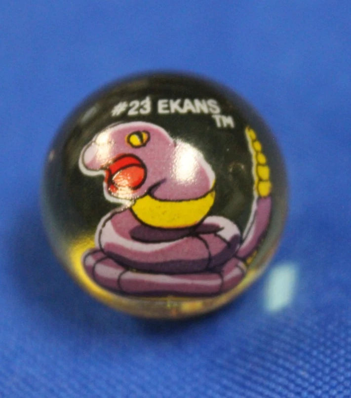 Pokemon 1998 Lot of 10 Marbles + Sandshrew Marble Bag