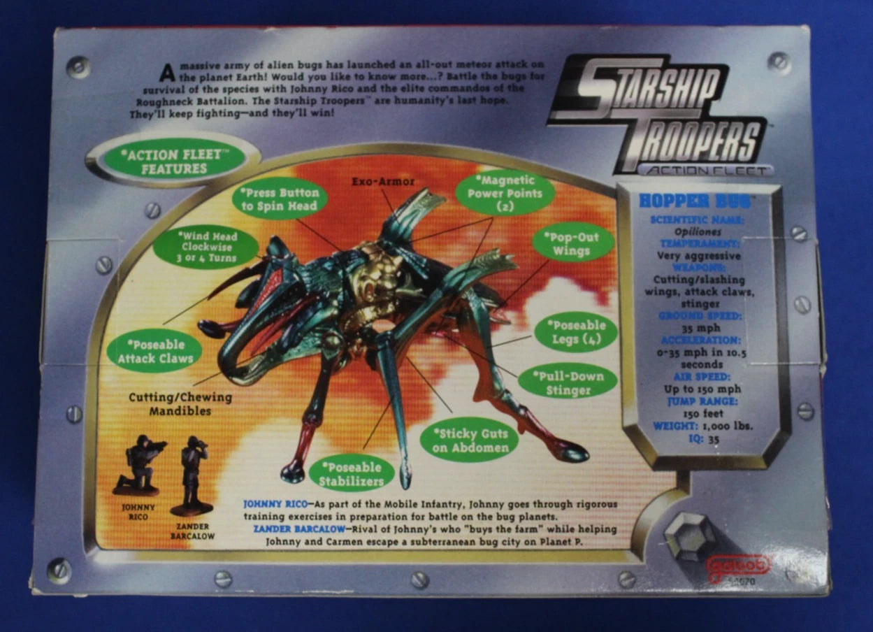 Galoob 1996 Starship Troopers Action Fleet Hopper Bug vs. Johnny Rico and Zander