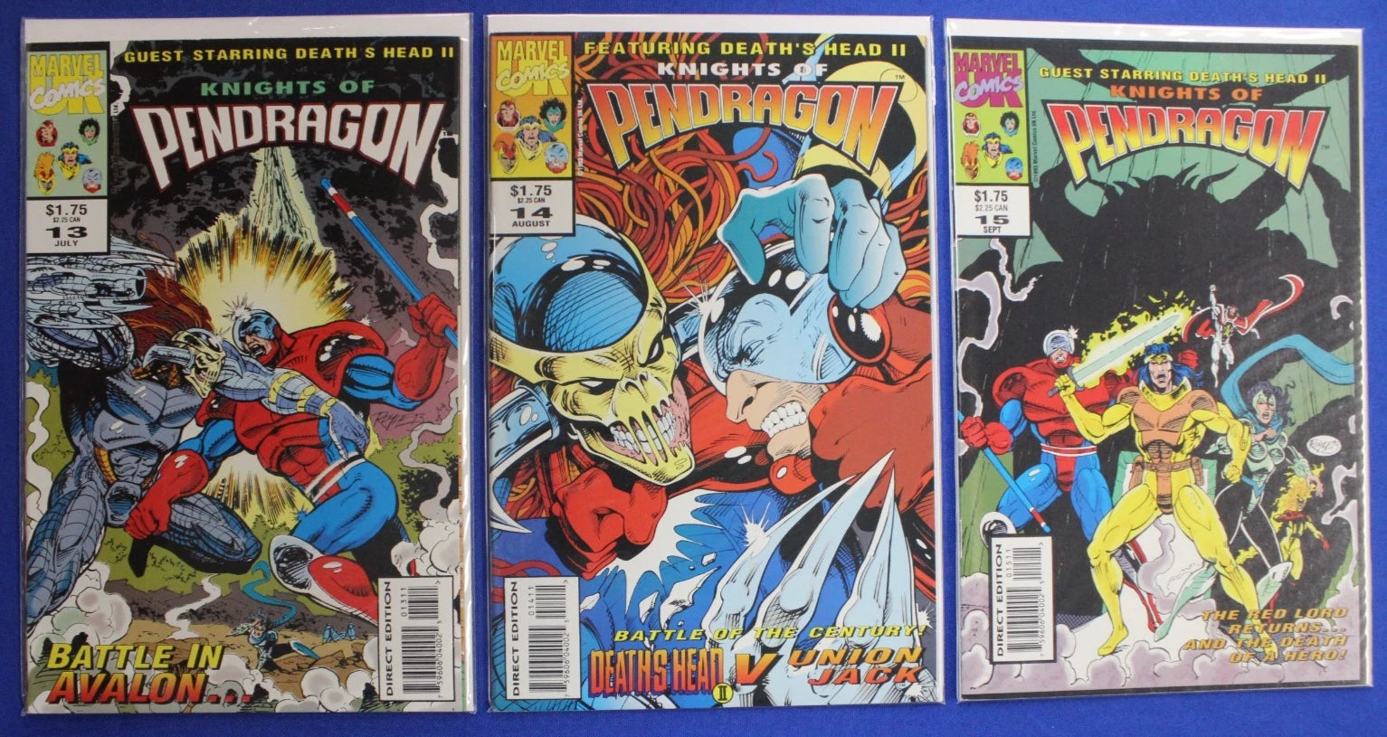 Knights of Pendragon #1-15 Complete Set VF-VF/NM