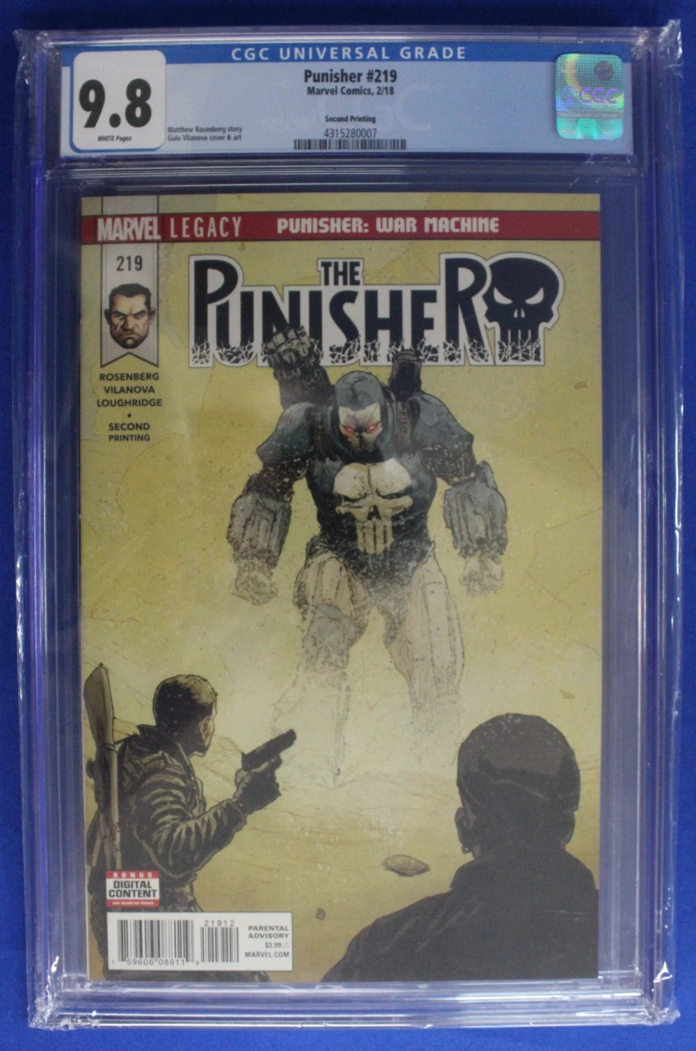 The Punisher #219 2nd Print Guiu Vilanova Variant CGC 9.8 NM/M