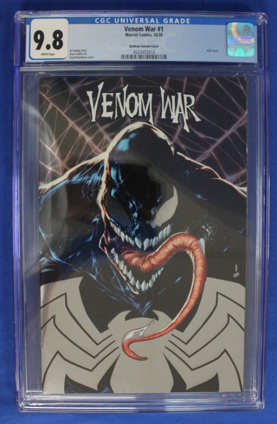 Venom War #1 David Baldeon Foil Variant CGC 9.8 NM/M