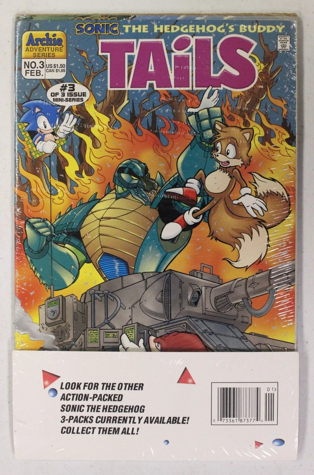 Tails Sonic the Hedgehog's Buddy #1-3 Super Adventure Pack SEALED