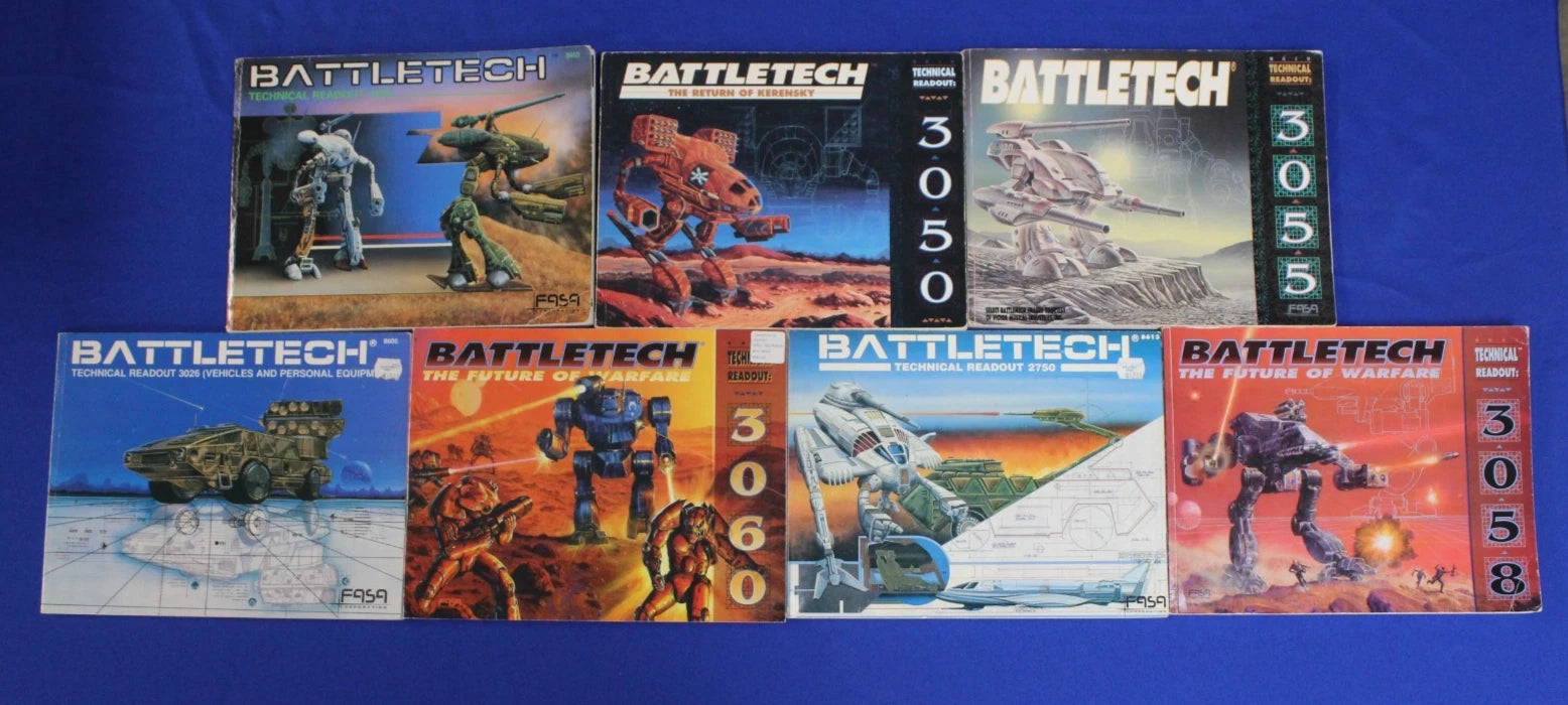 FASA Corporation Battletech Technical Readout Book Lot of 7