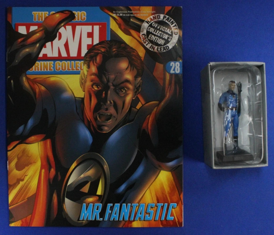 Eaglemoss Classic Marvel Collection Mr. Fantastic Lead Figurine & Magazine #28