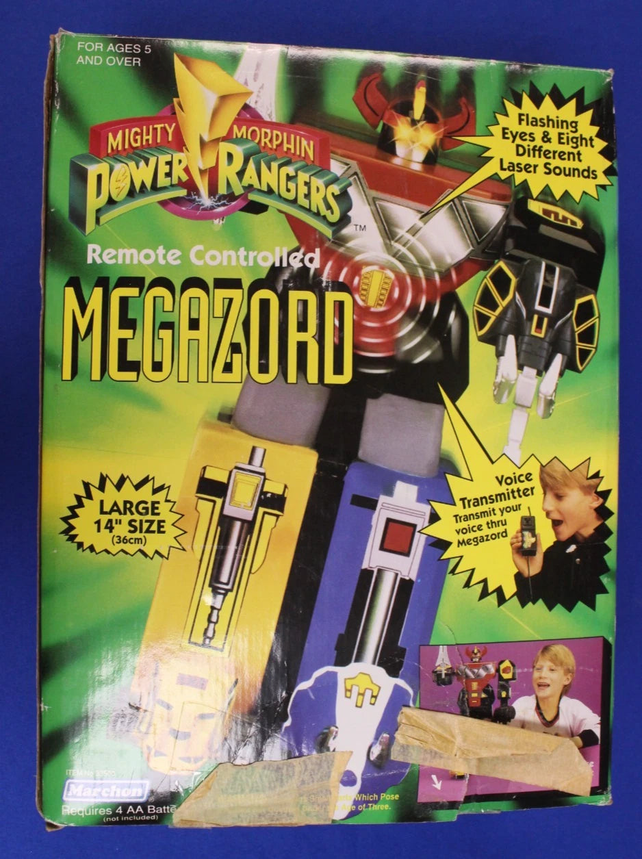 Marchon 1994 Mighty Morphin Power Rangers 14" RC Megazord Incomplete in Box