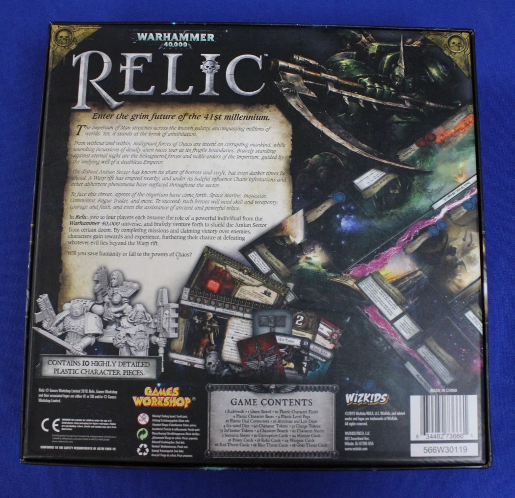 WizKids 2019 Warhammer 40k Relic Board Game + Expansions Opened Near Complete