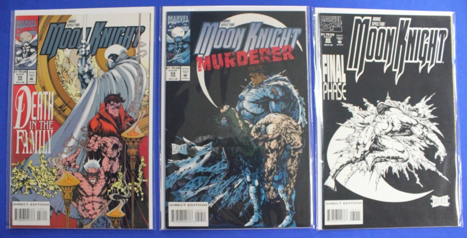 Marc Spector Moon Knight #58-60 Final Issues VF-VF/NM