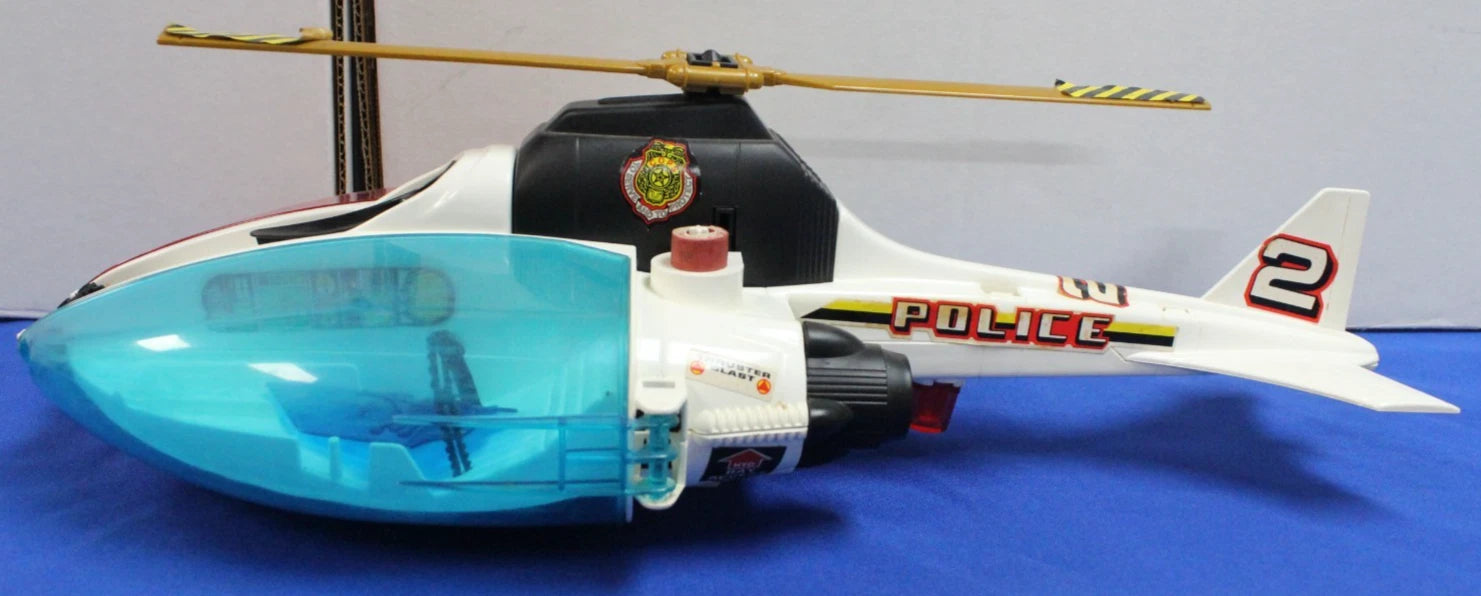 Hasbro 1988 Vintage Cops N Crooks Air Raid Helicopter with Bullseye Action Figure