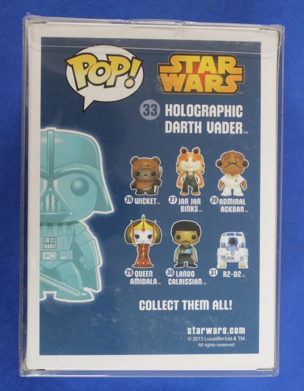 Funko POP! Star Wars #33 Holographic Darth Vader Glow in the Dark Figure
