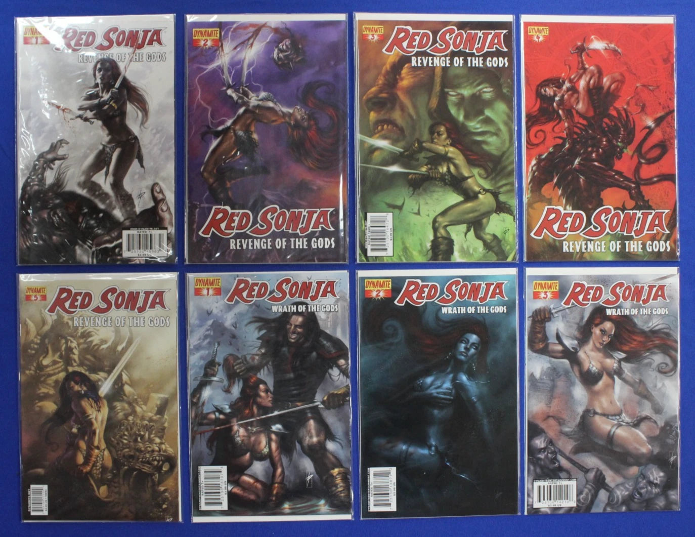 Red Sonja Revenge of the Gods #1-5 Complete Set + Wrath #1-3 VF/NM