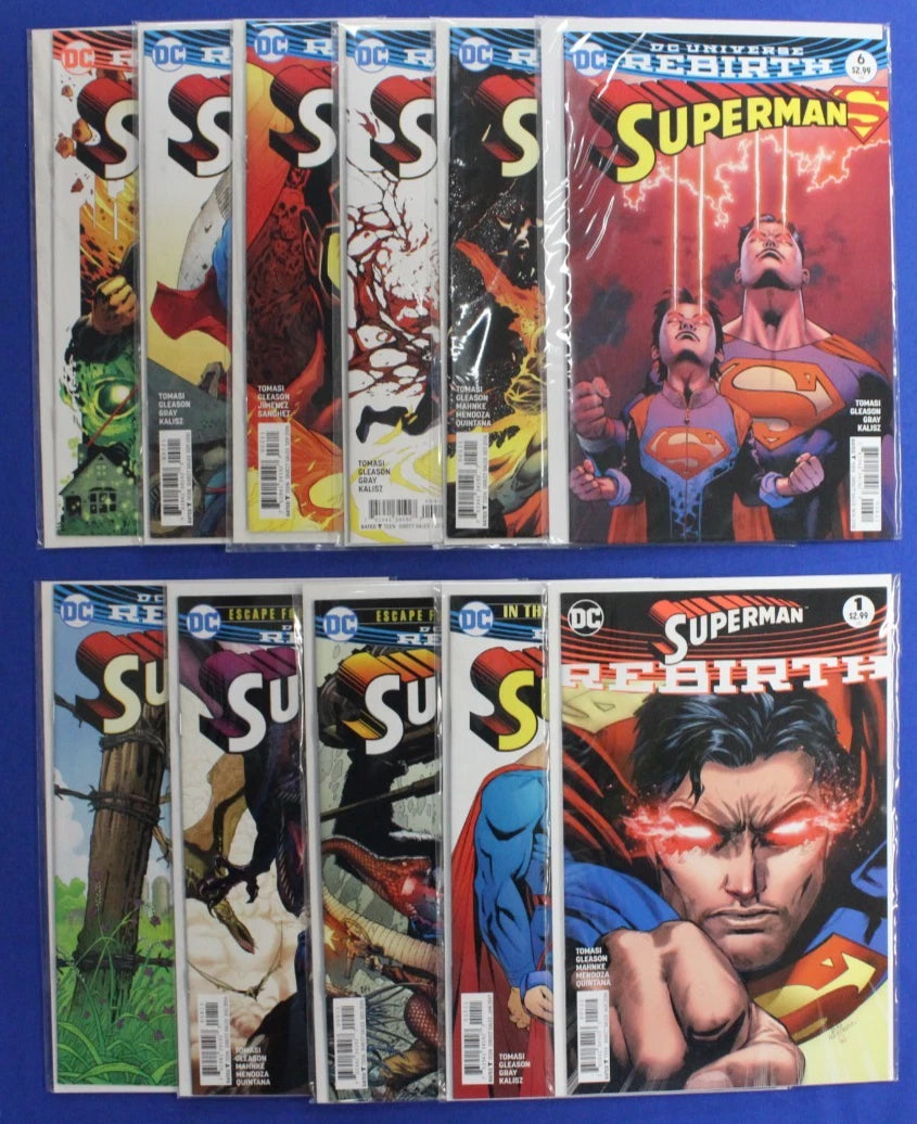 Superman #1-10 Full Run + Rebirth 2nd Printing VF-VF/NM