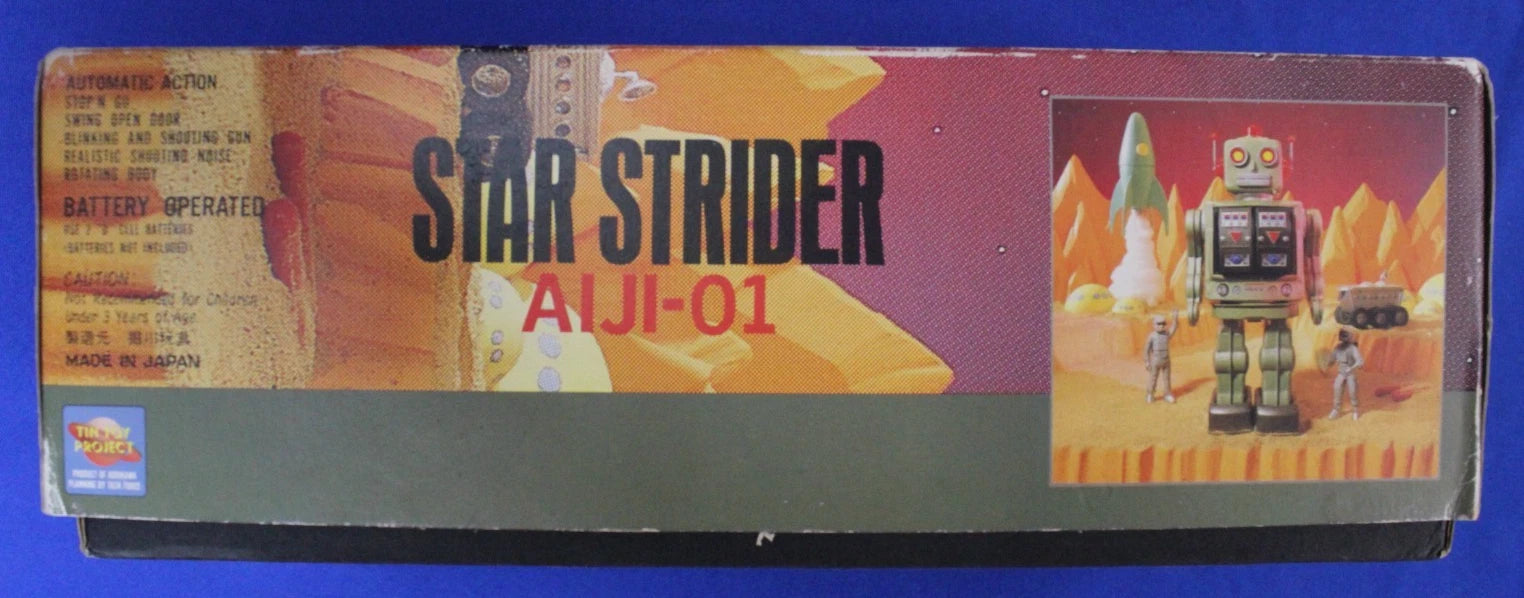 Horikawa Tin Toy Project Star Strider Aiji-01 Red Tin Robot Toy Complete in Box