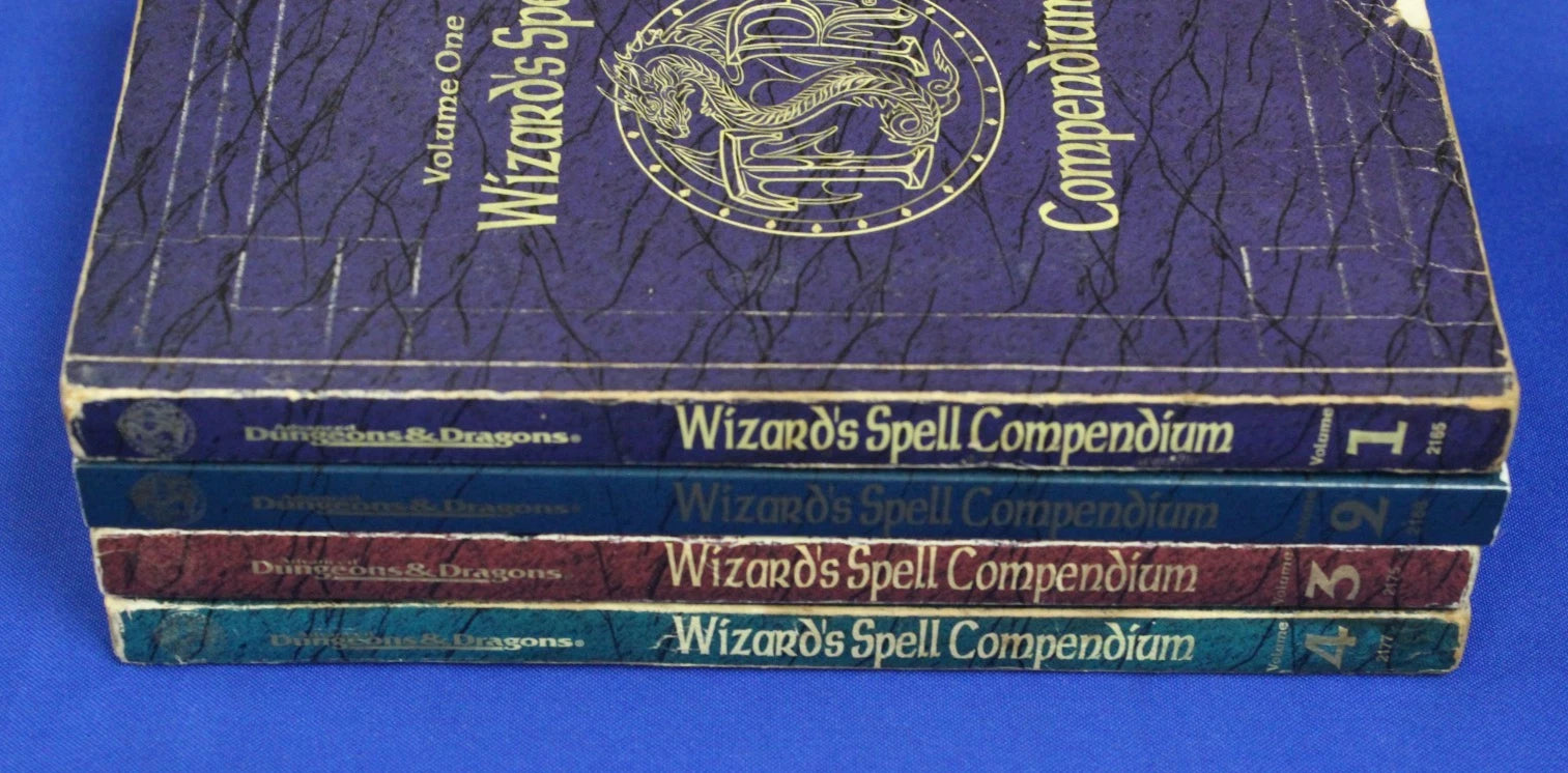 Wizards of the Coast '90s Dungeons & Dragons Wizard's Spell Compendium Vol. 1-4