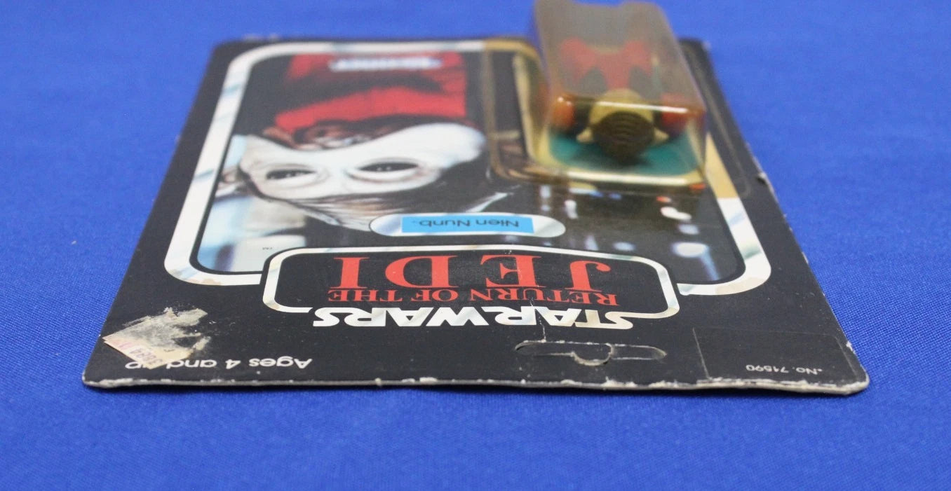 Kenner 1983 Star Wars ROTJ Nien Nunb Action Figure on Card 77 Back Unpunched