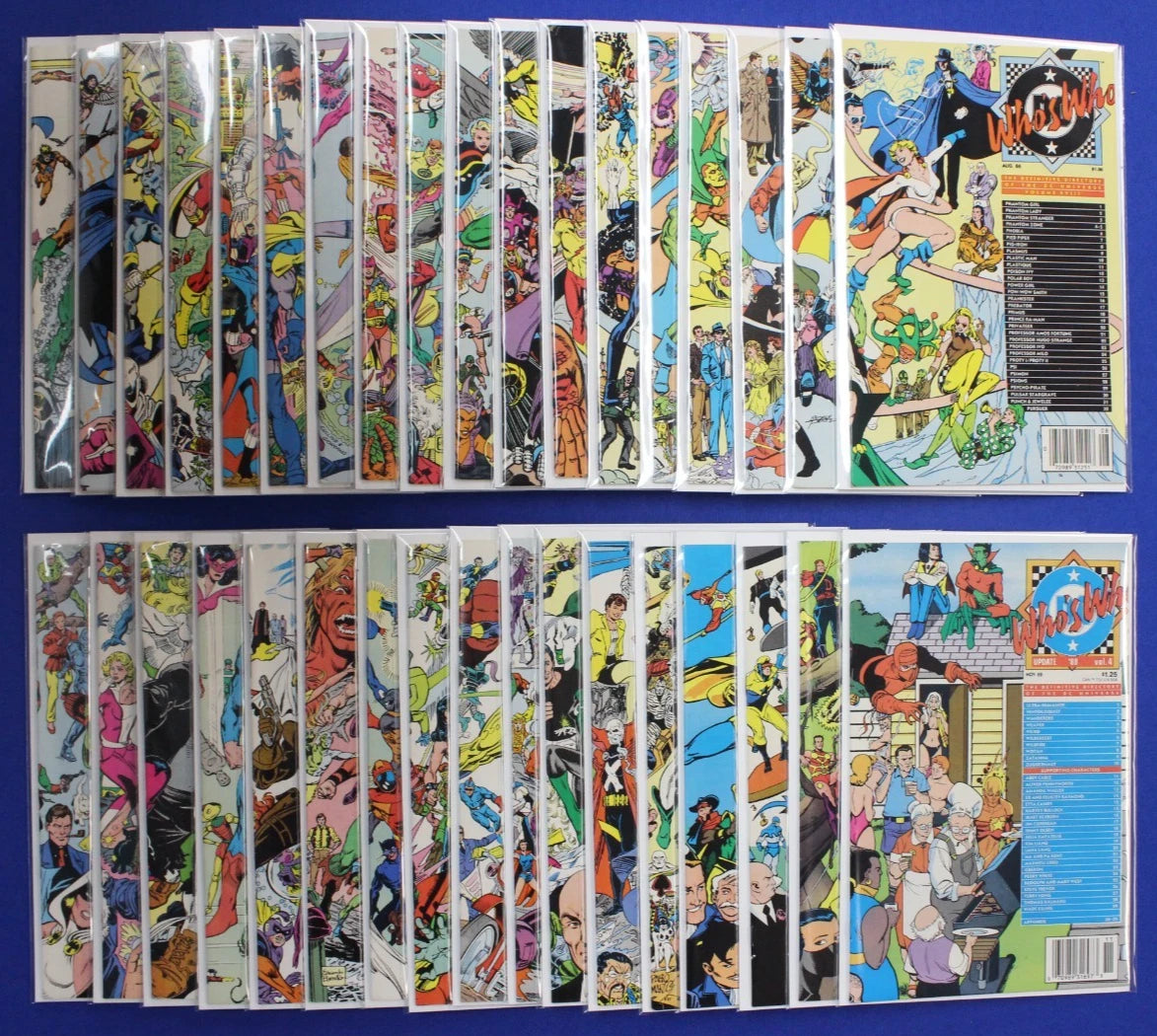 DC Who's Who #1-26 + 87 Update 1-5 & 88 Update 1-4 Complete Sets Lot of 35 VF