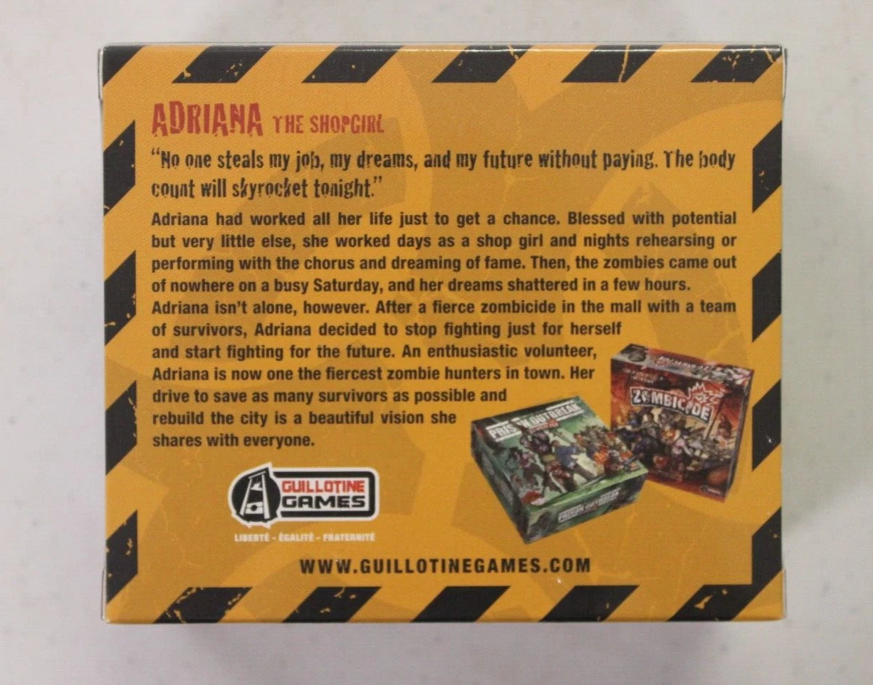 Zombicide Adriana the Shopgirl Figure & Dashboard Card Kickstarter Promo