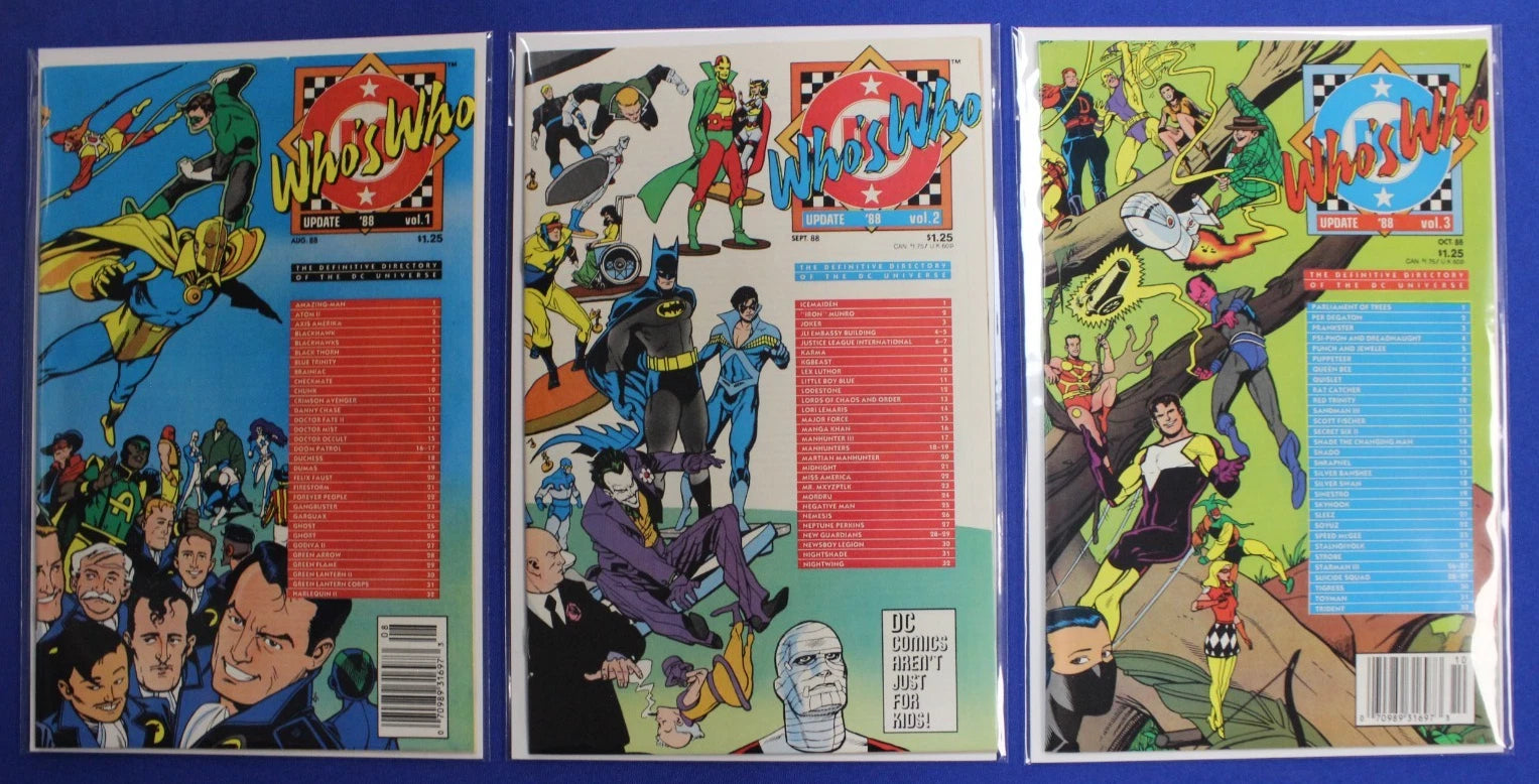 DC Who's Who #1-26 + 87 Update 1-5 & 88 Update 1-4 Complete Sets Lot of 35 VF