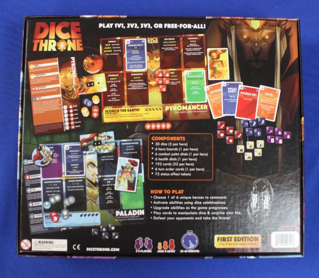 Mind Bottling Games Dice Throne S1 & S2 Bundle with Card Sleeves and Playmats