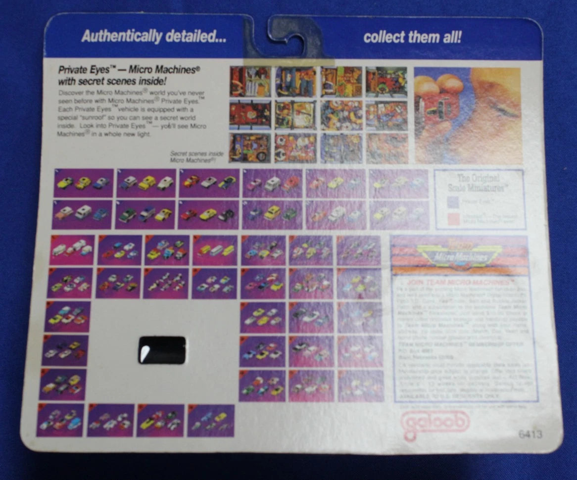 Galoob Micro Machines Private Eyes Collection #s 3 5 6 & 12 Complete in Box