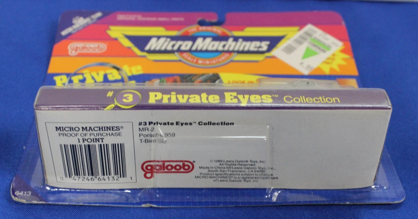 Galoob Micro Machines Private Eyes Collection #s 3 5 6 & 12 Complete in Box