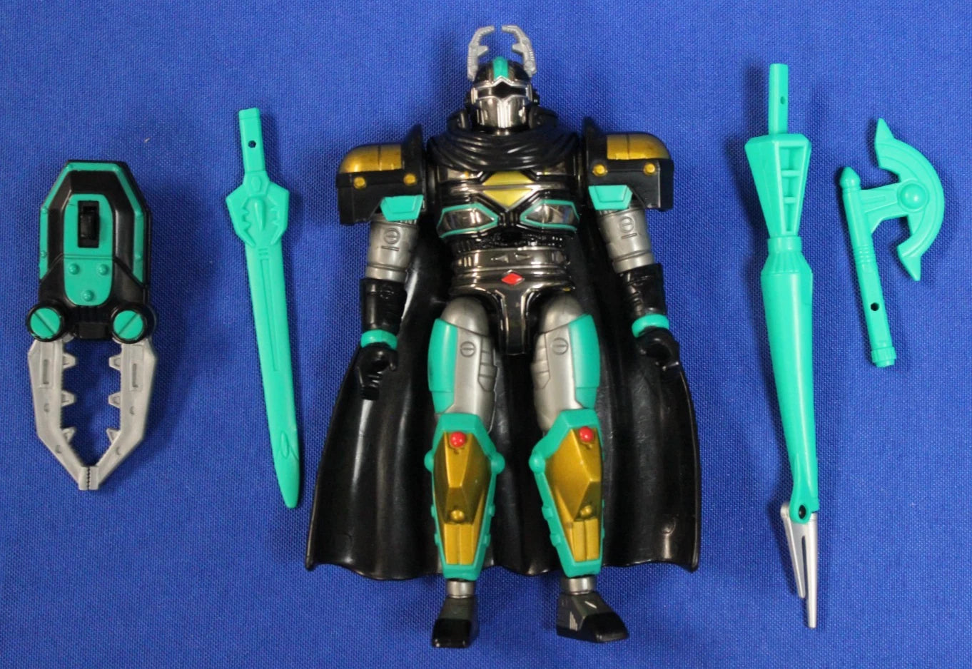 Bandai 1997 Mega Spectra Beetleborg Titanium Silver Figure Loose Complete