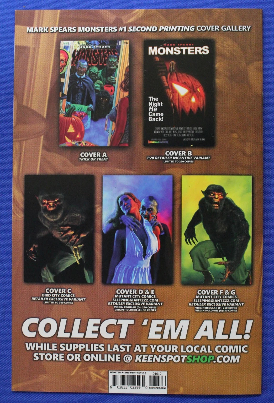 Mark Spears Monsters #1 2nd Print Trick or Treat Variant VF/NM