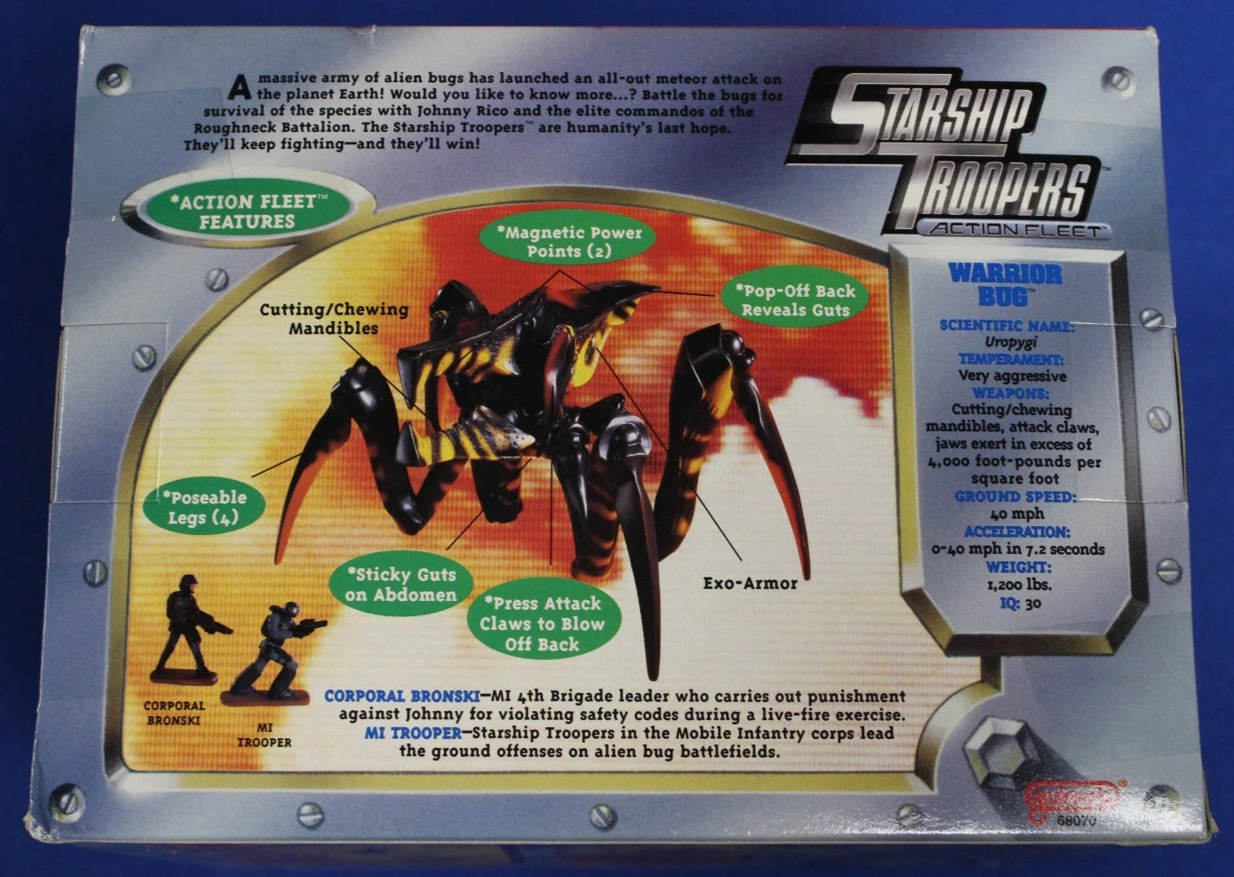 Galoob 1996 Starship Troopers Action Fleet Warrior Bug vs. Corporal Bronski &amp; MI Trooper Action Figure