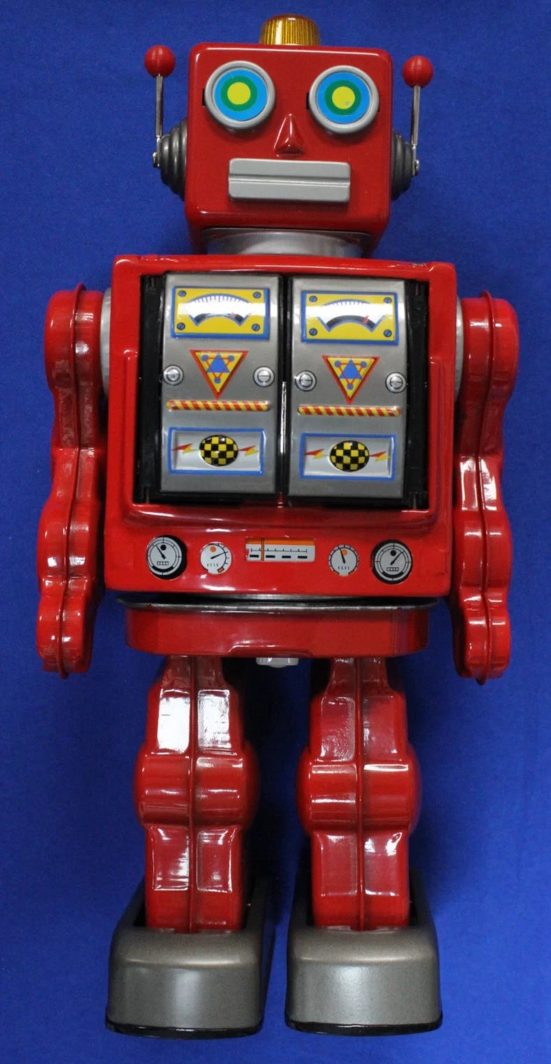Horikawa Tin Toy Project Star Strider Aiji-01 Red Tin Robot Toy Complete in Box