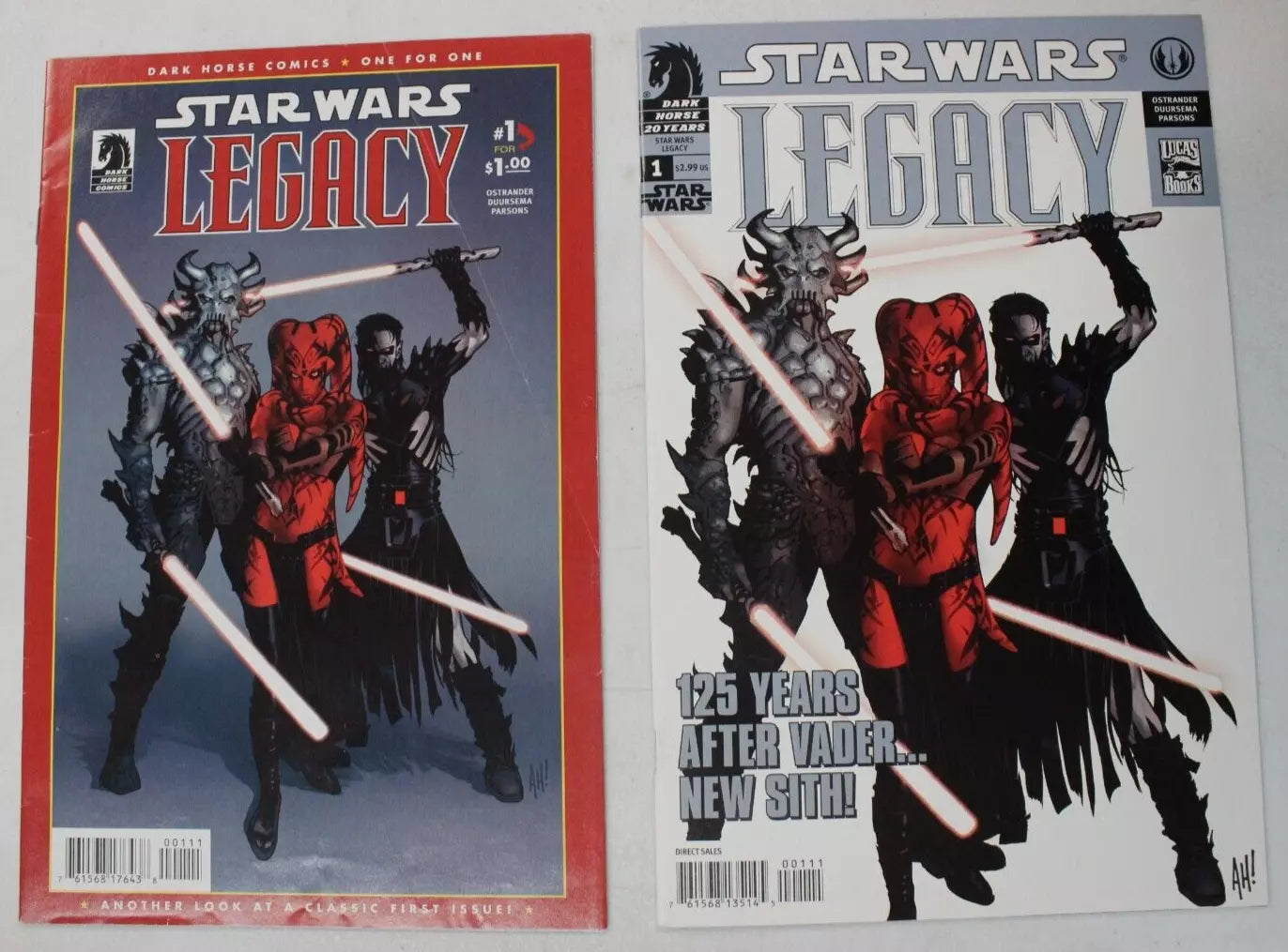 Star Wars Legacy #1 3rd Print + HTF $1 Dollar Reprint