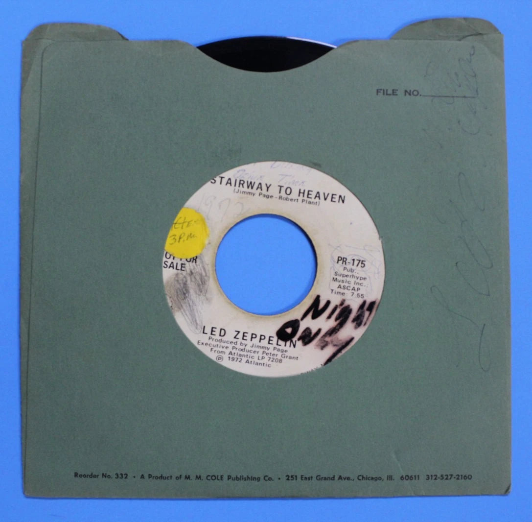 Led Zeppelin Stairway to Heaven 1972 PR-175 7" Promotional Single Vinyl Record