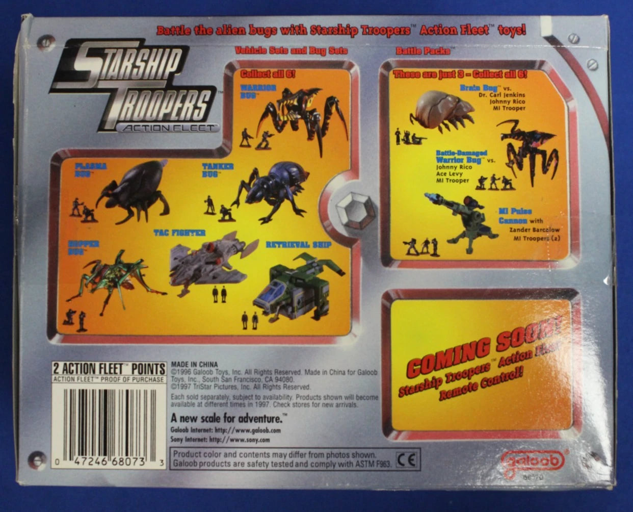 Galoob 1996 Starship Troopers Action Fleet Hopper Bug vs. Johnny Rico and Zander