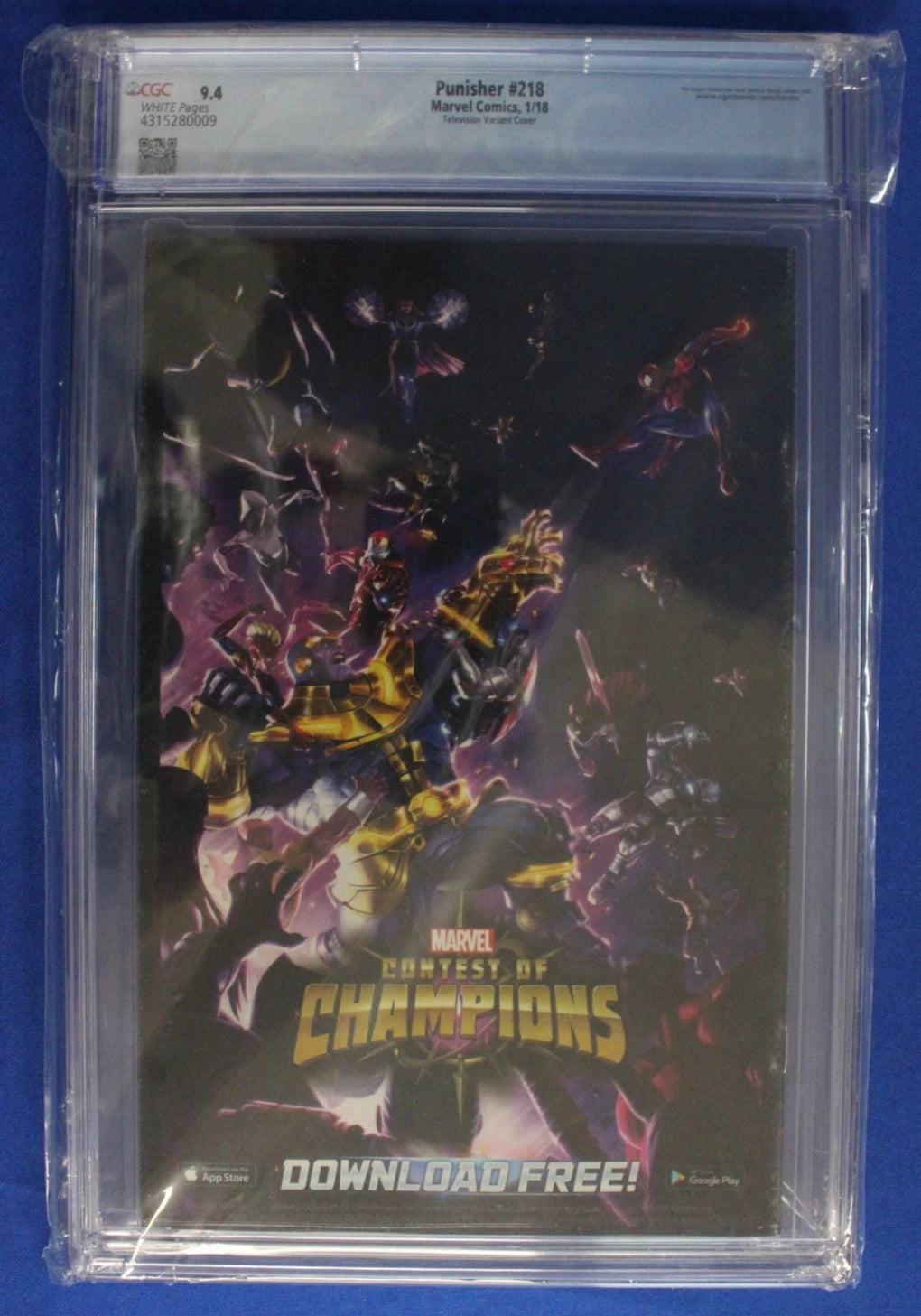 The Punisher #218 Television Variant CGC 9.4 NM