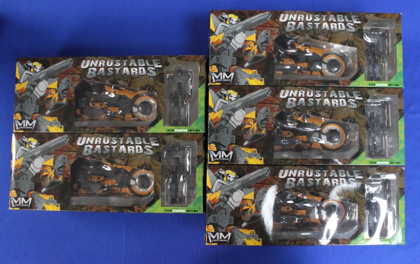 Mayhem Mekanics 2018 Unrustable Bastards Kickstarter Transformable Figure Lot