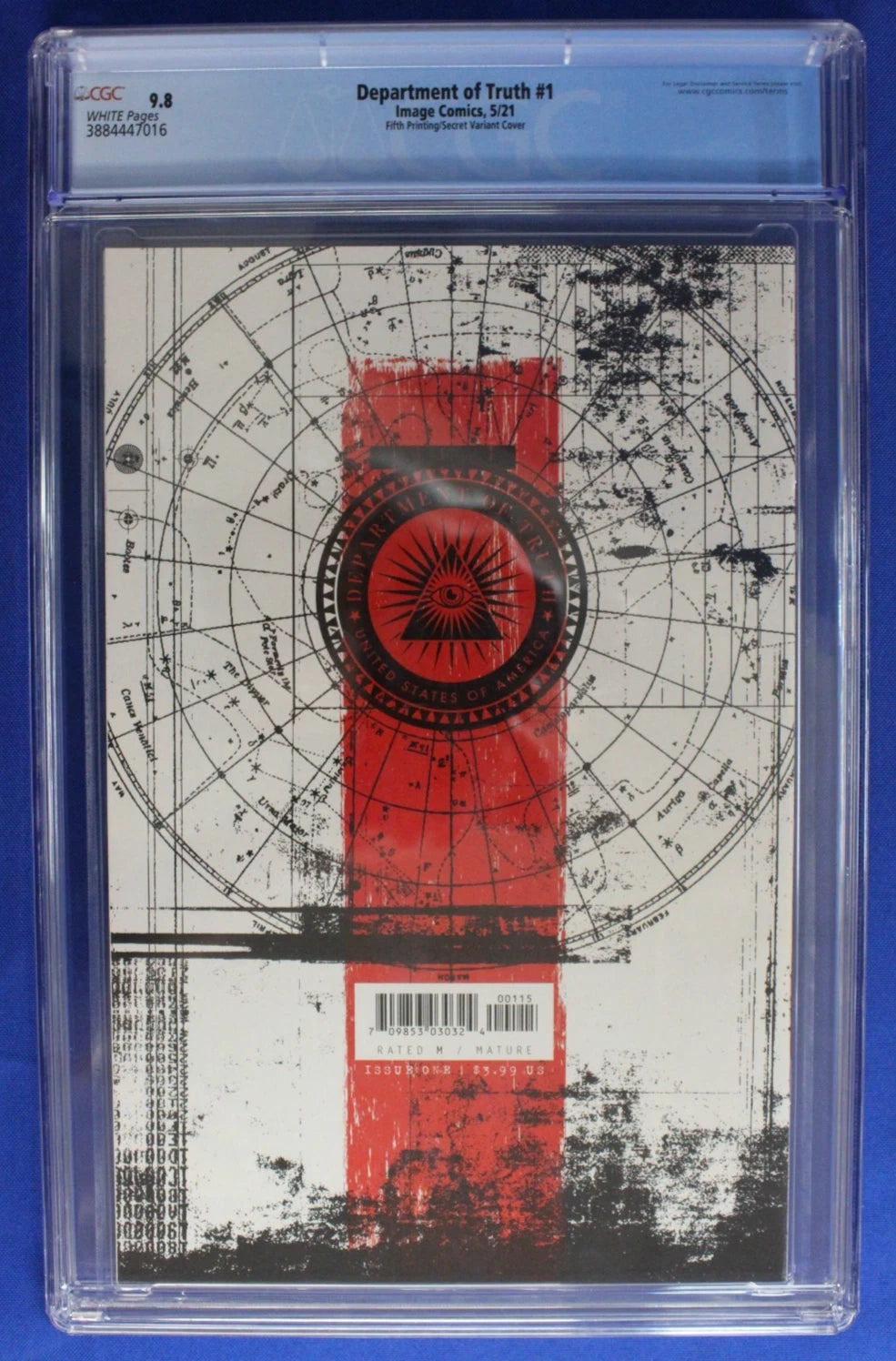 Department of Truth #1 Fifth Printing Secret Variant CGC 9.8