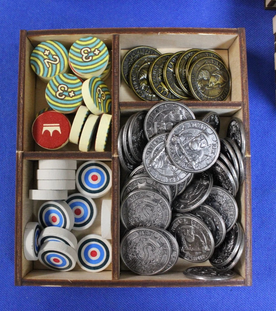 Odd Bird Feudum Queen's Army + Big Box w/ Organizer Kickstarter Board Game Lot