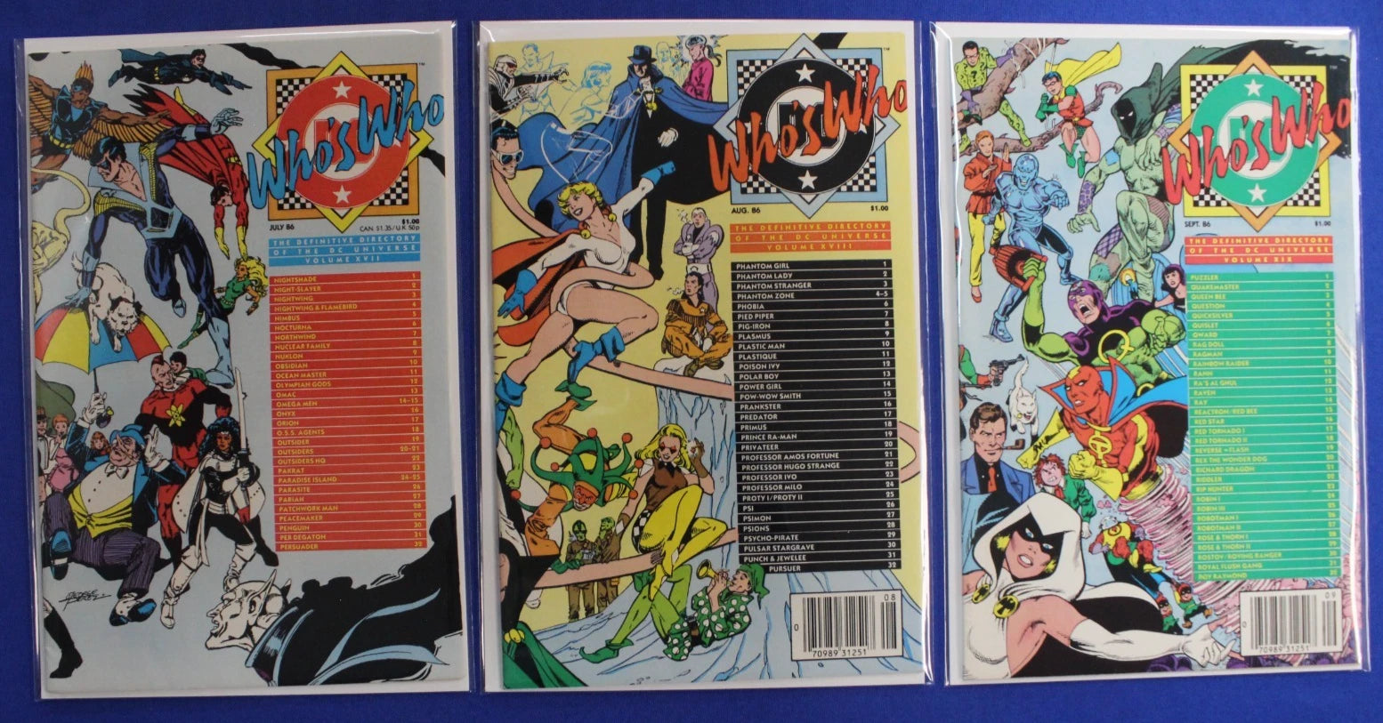 DC Who's Who #1-26 + 87 Update 1-5 & 88 Update 1-4 Complete Sets Lot of 35 VF