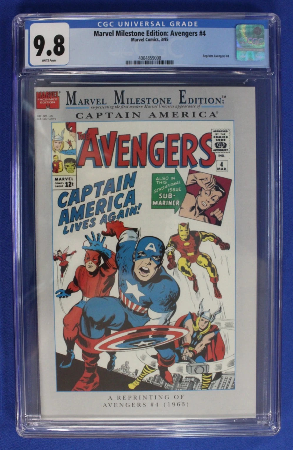 Marvel Milestone Edition: Avengers #4 CGC 9.8