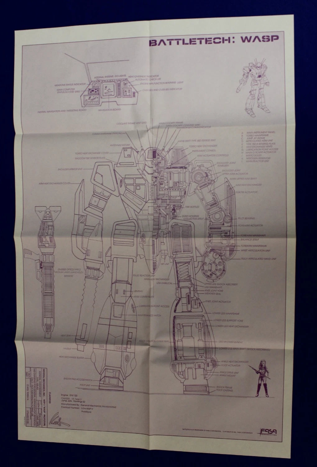 FASA Corporation Battletech Technical Blueprints Complete Set