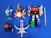 Bandai Power Rangers Super Samurai Deluxe Lot of 5 Zords and Megazord