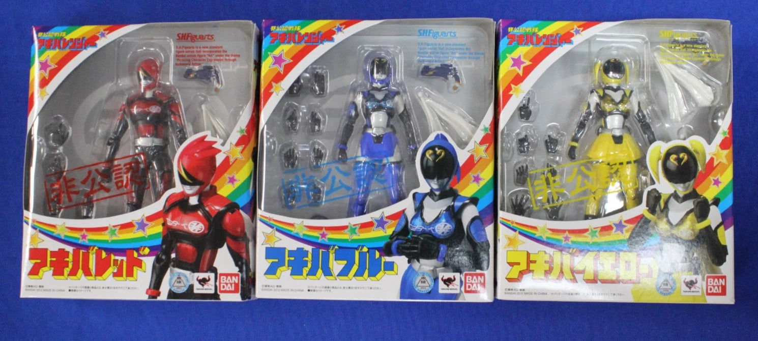 S.H.Figuarts Hikounin Sentai Akibaranger Series 1: Akiba Blue, Yellow, and Red