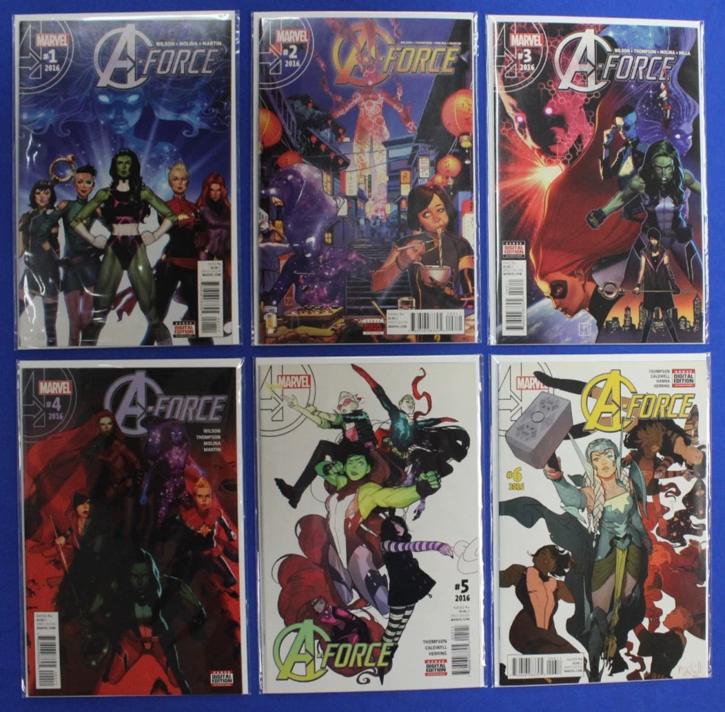 A-Force (2015) #1-5 Complete + (2016) #1-6 Near Complete Lot of 14 VF/NM