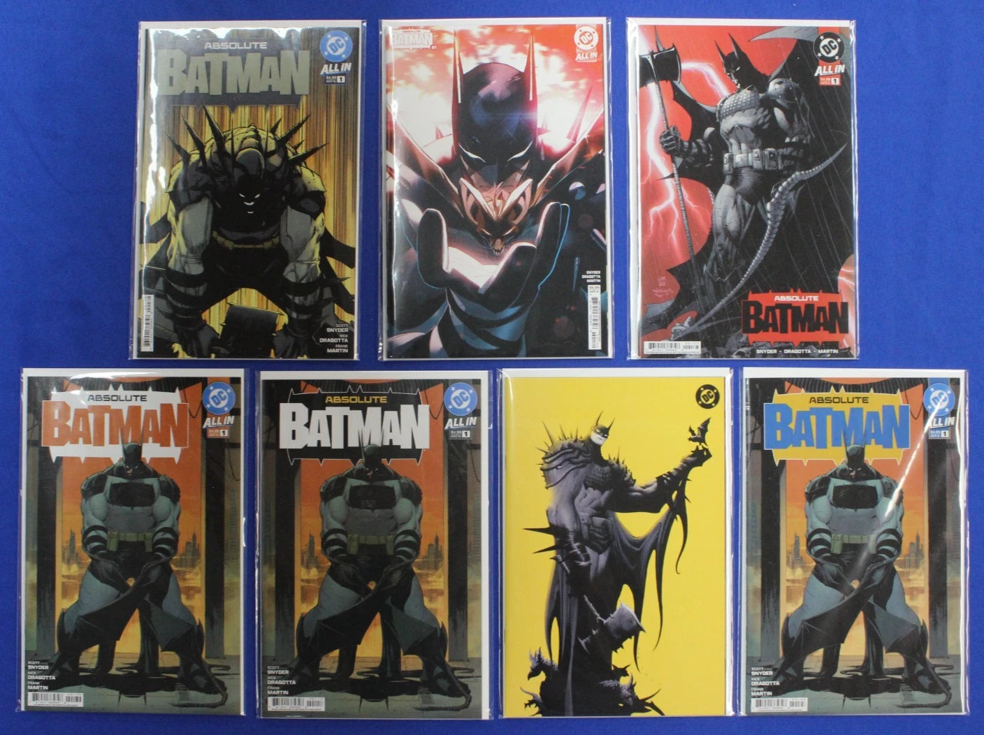 Absolute Batman #1 Various Printings Lot of 7 VF/NM